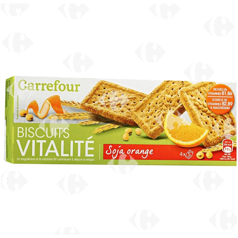 [570892] Biscuits Vitalité Soja Orange Carrefour Bio 200g