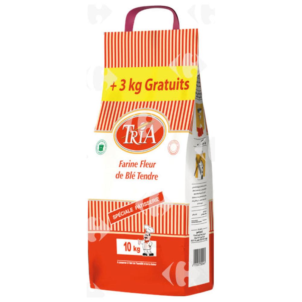 [515800] Farine de Blé Tendre Tria 10kg + 3kg Gratuit.