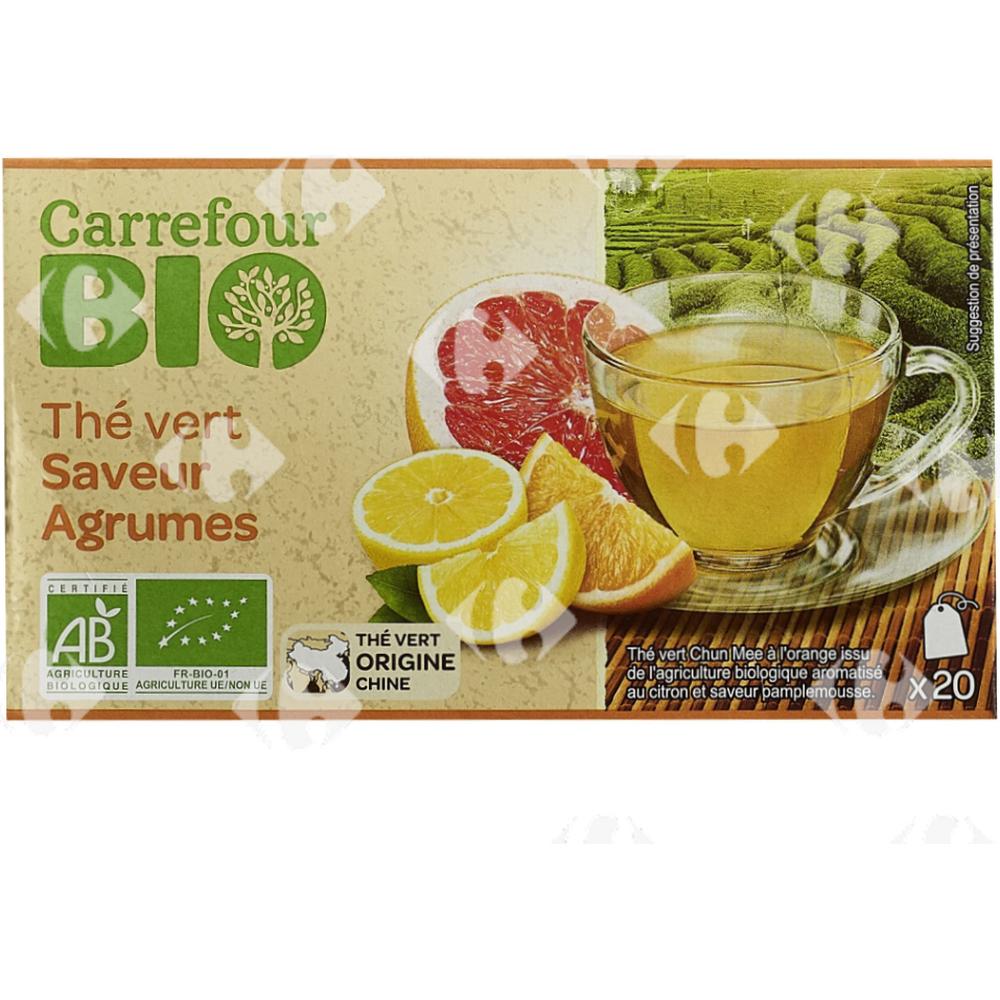 Thé Vert aux Agrumes Carrefour Bio 20x30g