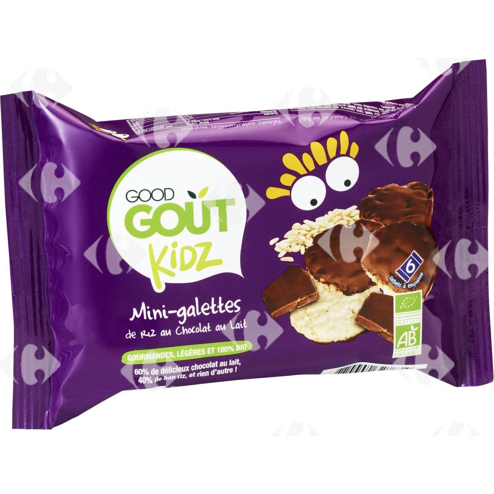 [678261] Mini Galettes de Riz Bio au Chocolat au Lait Good Goût 84g