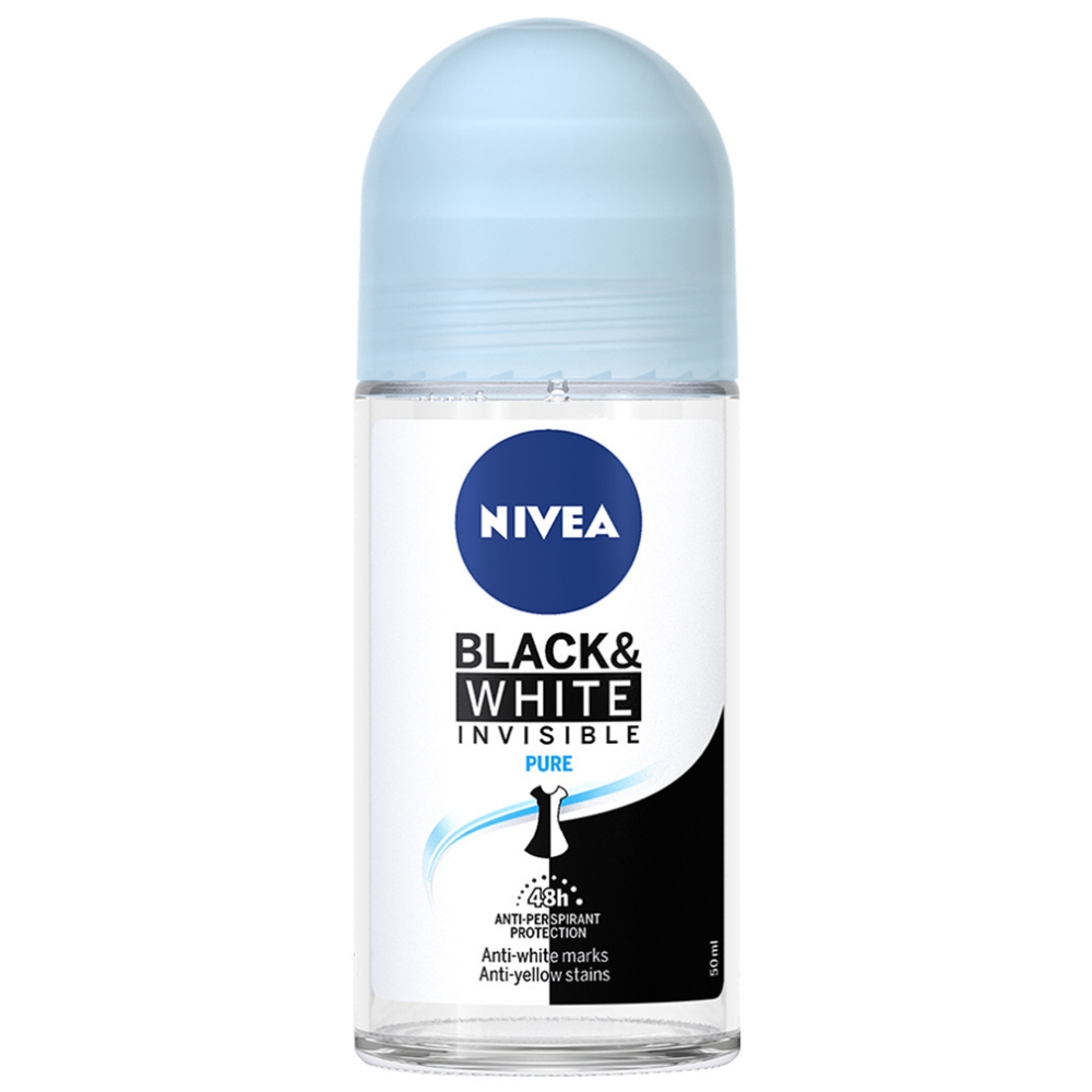 Déodorant Femme Roll On Black & White Pure Nivea 50ml.