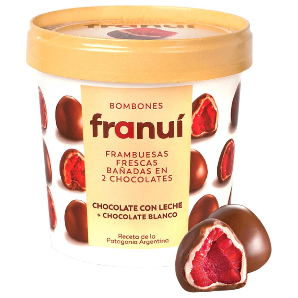 [708819] Framboise Enrobée de Chocolat au Lait Franui 150g