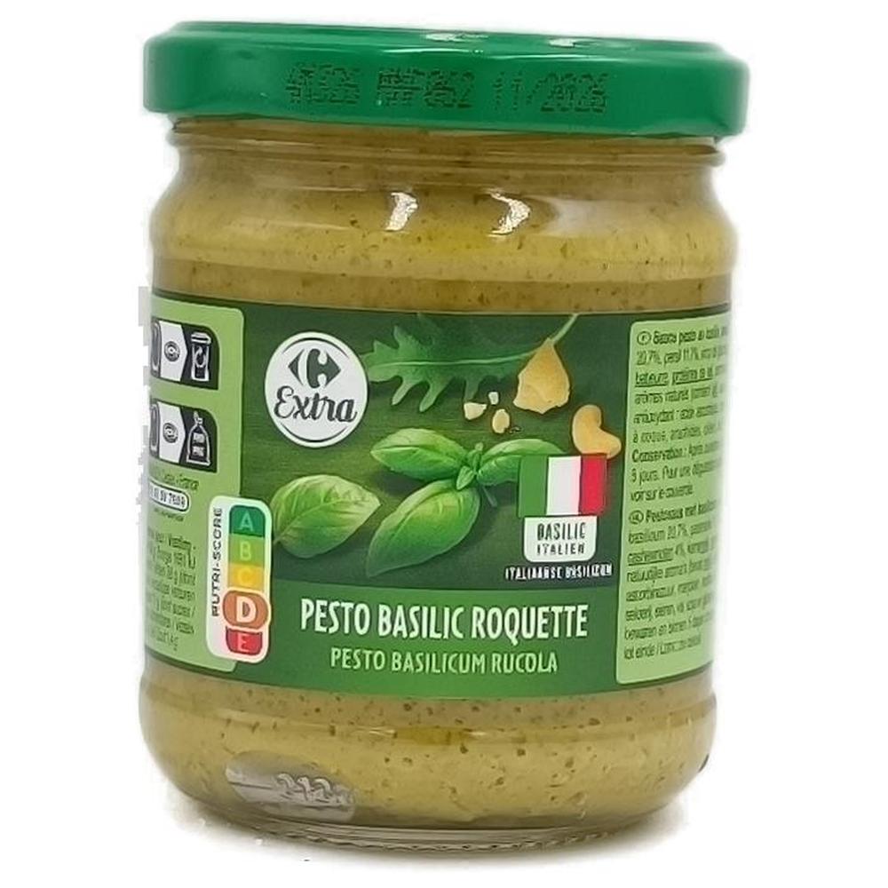 Sauce Pesto Basilic Roquette Carrefour 190g