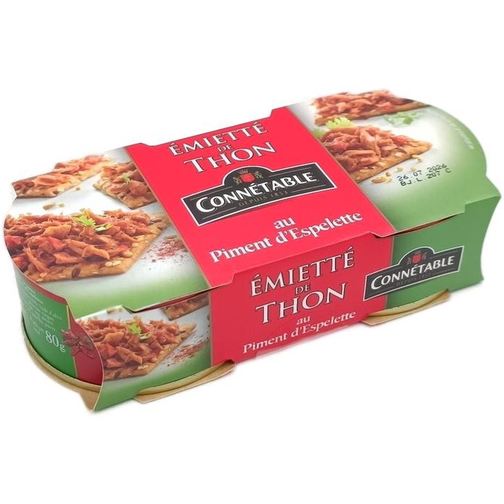 [688317] Émietté de Thon en Sauce au Piment d'Espelette Connétable 2x80g.