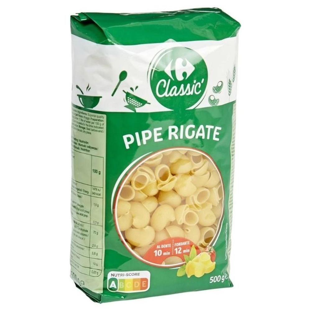 [456816] Pâtes Pipe Rigate Carrefour 500g.