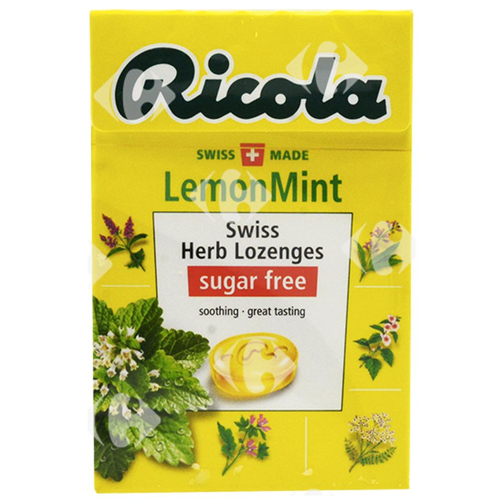 Bonbons Citron Mélisse Sans Sucre Ricola 45g.