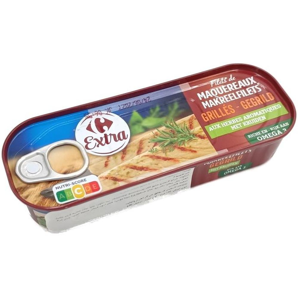 Filets Maquereaux Herbes Aromatique Carrefour Extra 169g.