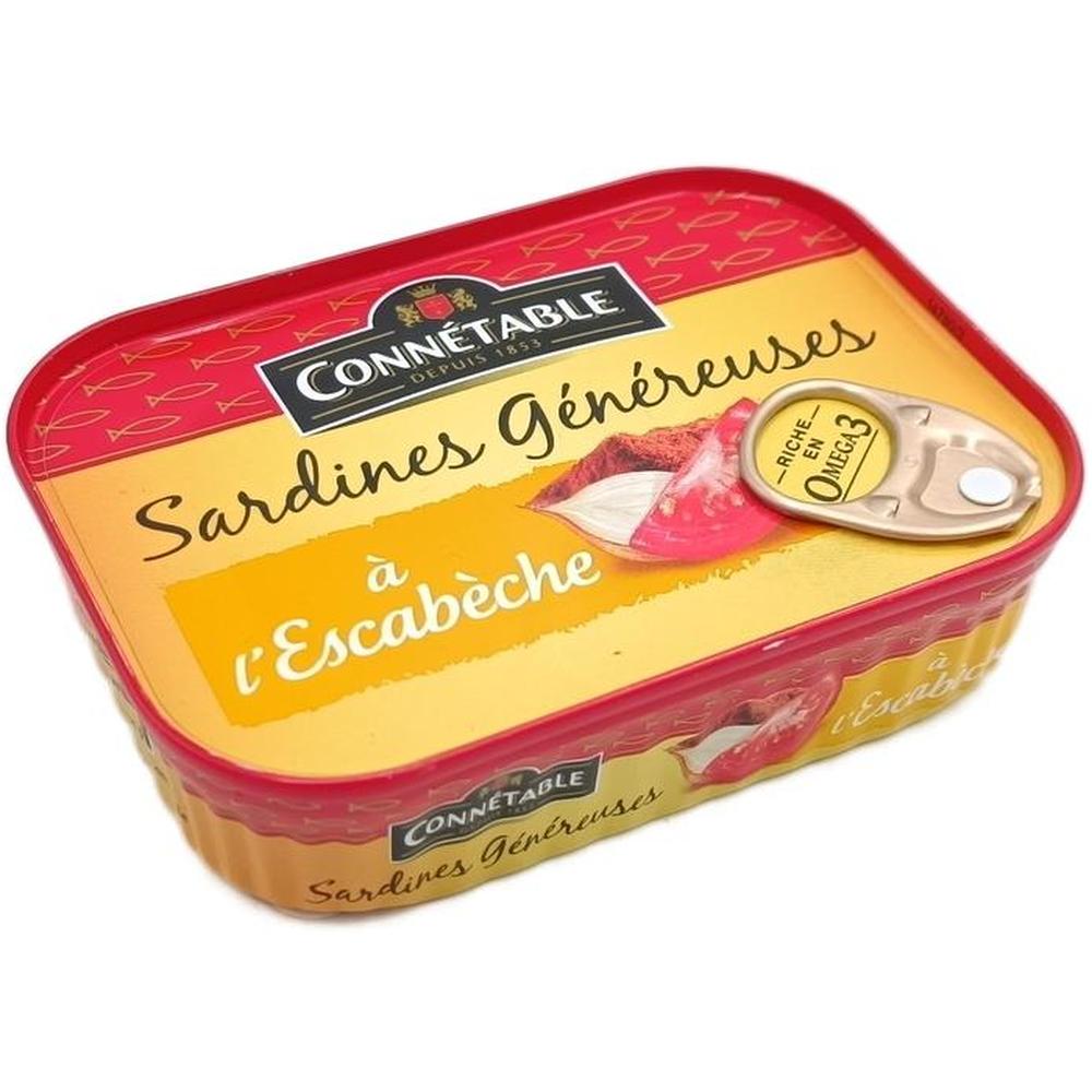 [573723] Sardines Généreuses à la Sauce Escabèche Connétable 140g.