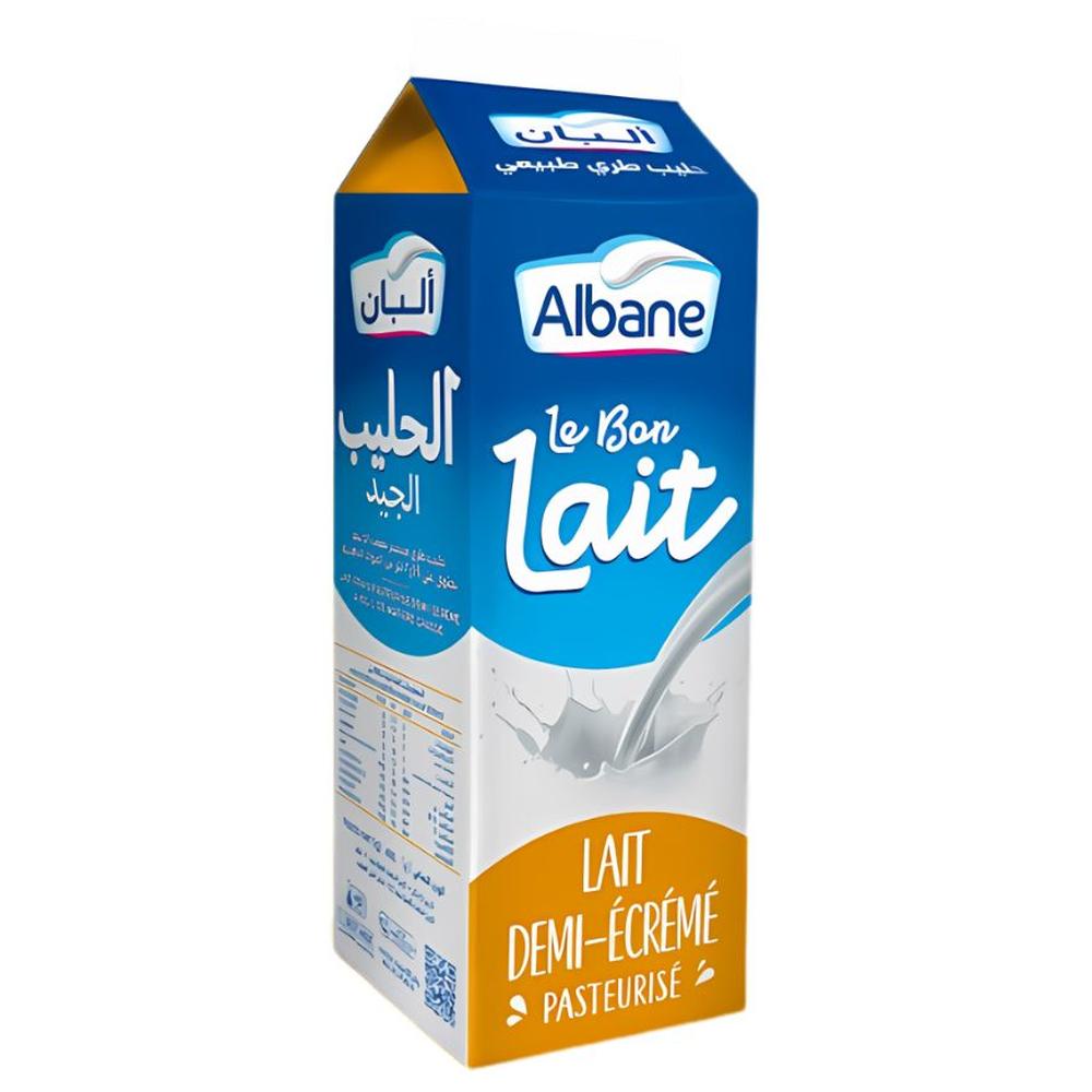 [688660] Lait Demi-Ecrémé Pasteurisé Carton Albane 485g.