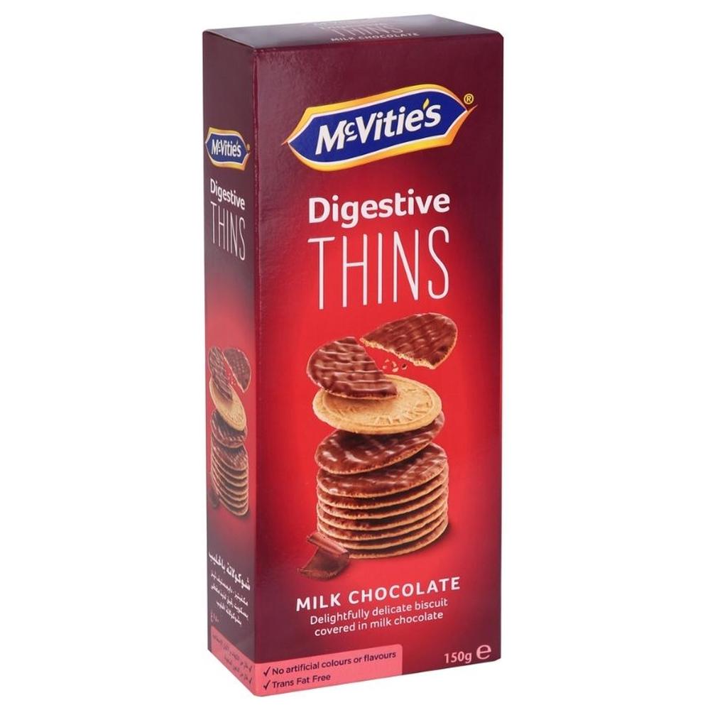 [691236] Biscuits Digestive Thins Chocolat au Lait McVitie's 150g