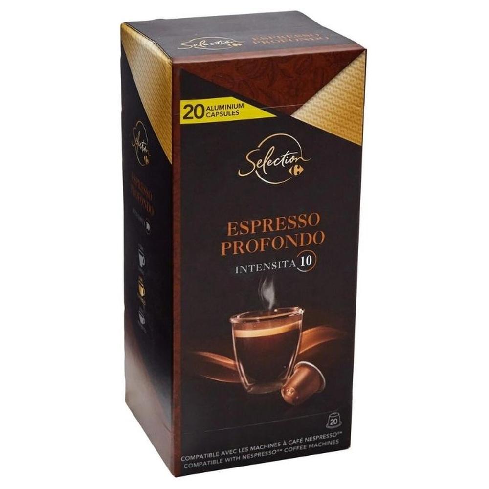 Café Capsules Espresso Profondo Carrefour Selection 20 unités