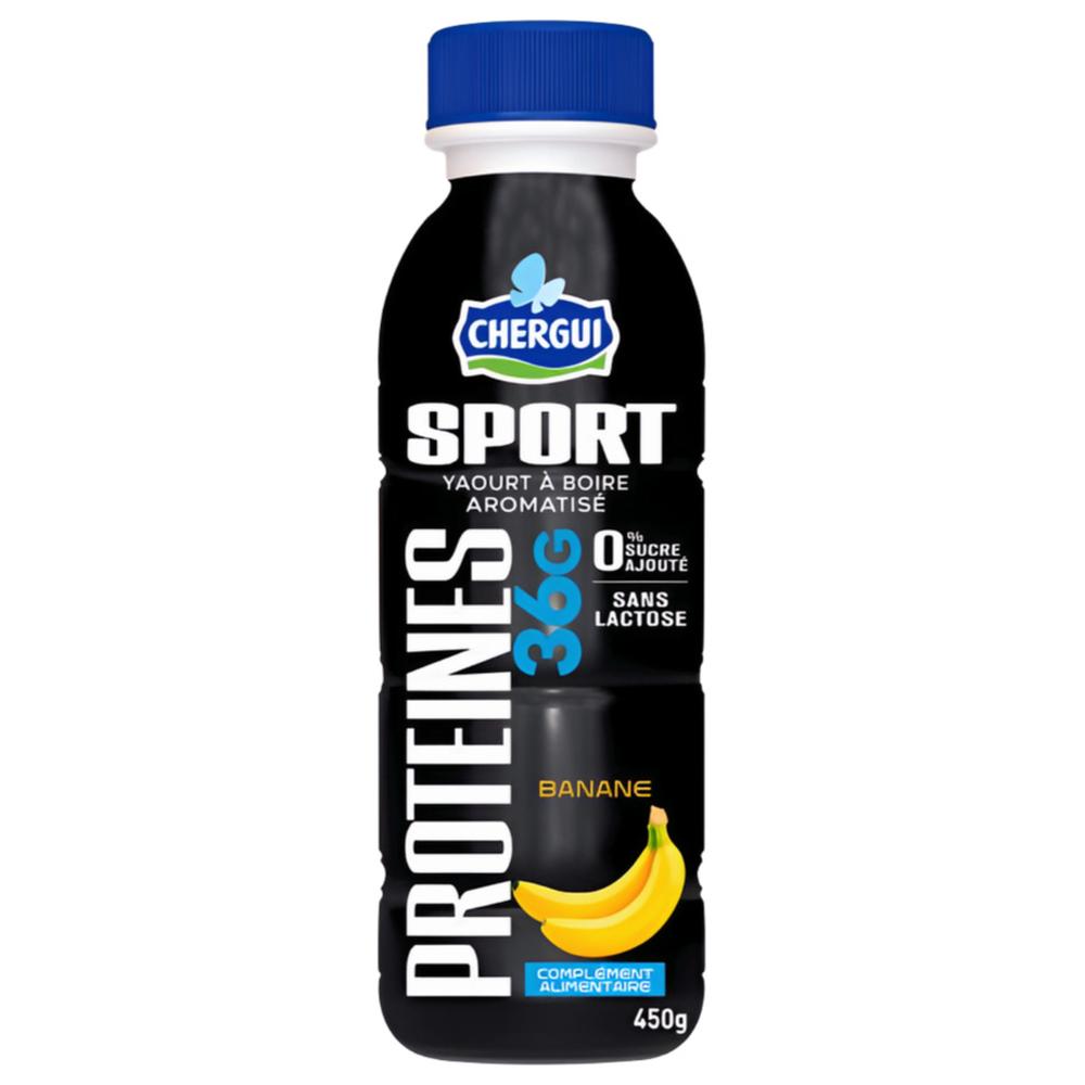 [713482] Yaourt à Boire Protéiné Banane Chergui SPORT 450ml.