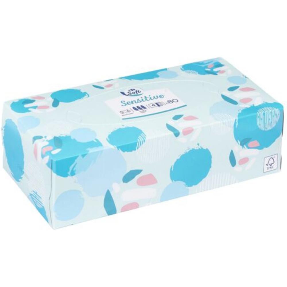 [415887] Mouchoirs Lotion Carrefour Soft 80 unités