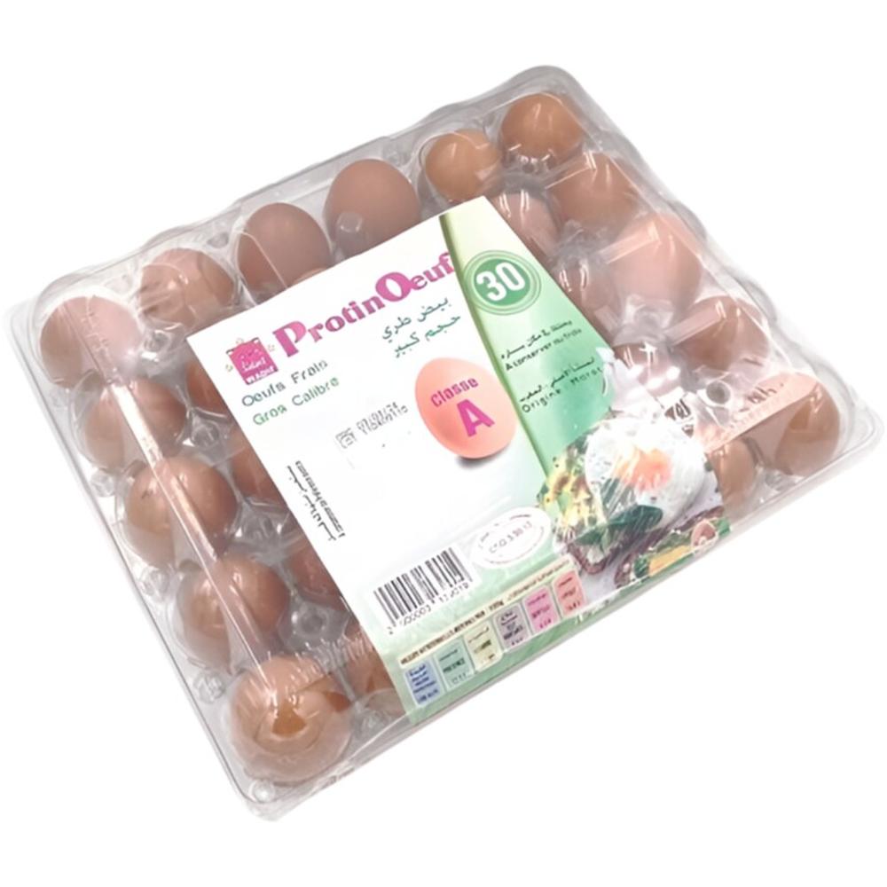 [684285] Oeufs Gros Calibre Frais Protinoeufs 30 unités.