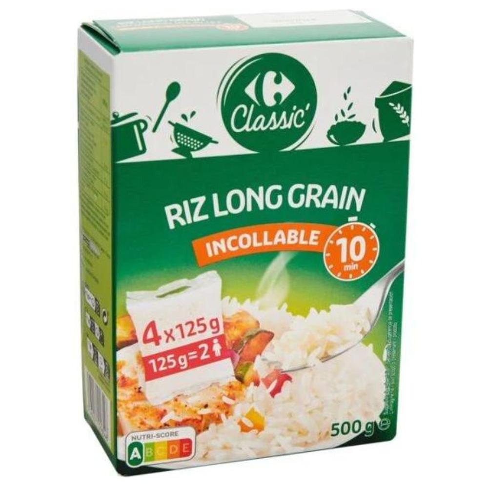 [705695] Riz Long Grain Incollable 10 Min Carrefour Classic 4x125g