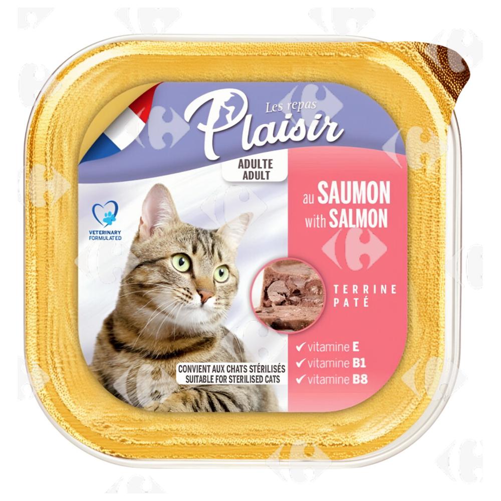 [693014] Pâtée Chat Adulte Saumon Plaisir 100g