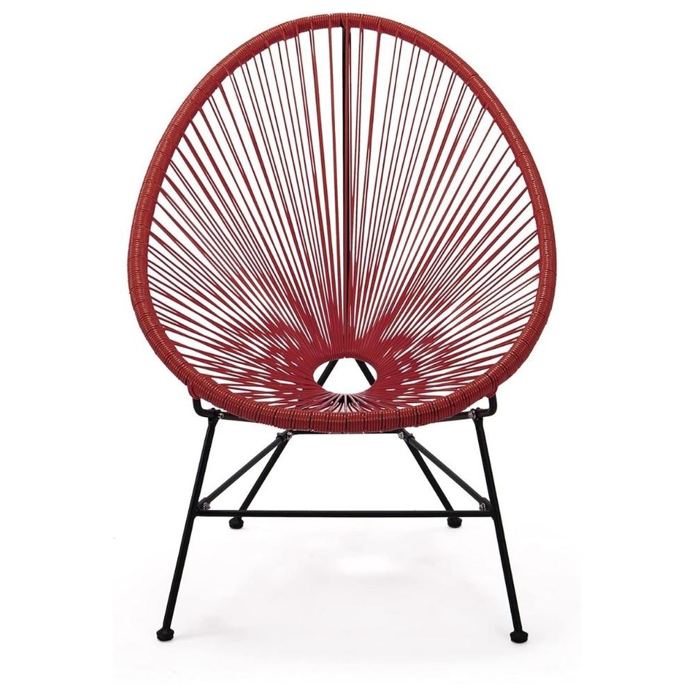 Chaise Rouge en Acier et Polyéthylène 73x79.5cm