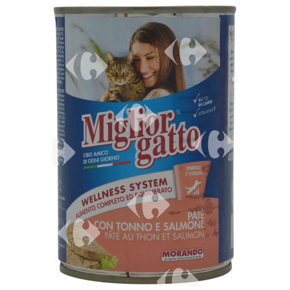 Pâtée au Thon et au Saumon pour Chats Miglior Gatto 400g