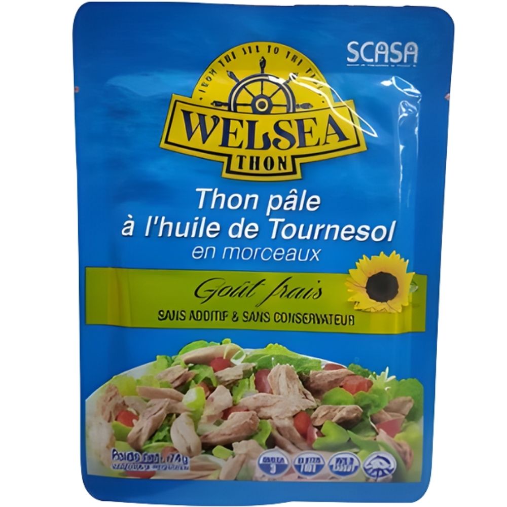 [679143] Thon Pâle à l'Huile de Tournesol Welsea 74g.