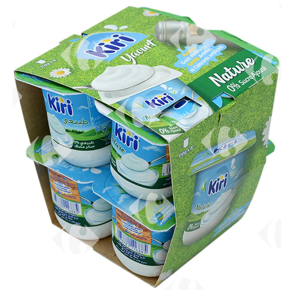 Surpack Yaourt Brassé Nature Sans Sucre Kiri 110g 8 pots