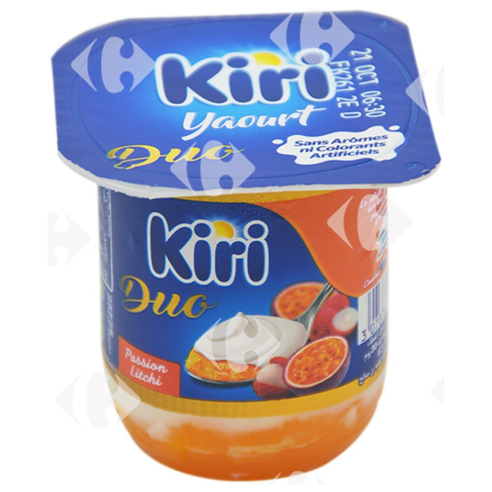 [635313] Yaourt Brassé Passion-Litchi Duo Kiri 110g