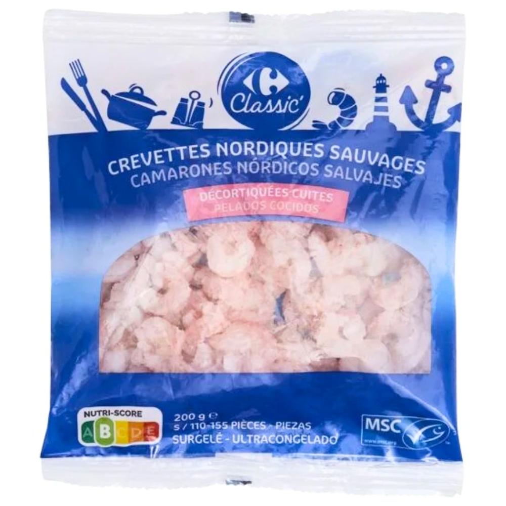 [707072] Crevettes Décortiquées Cuites Carrefour Classic 200g