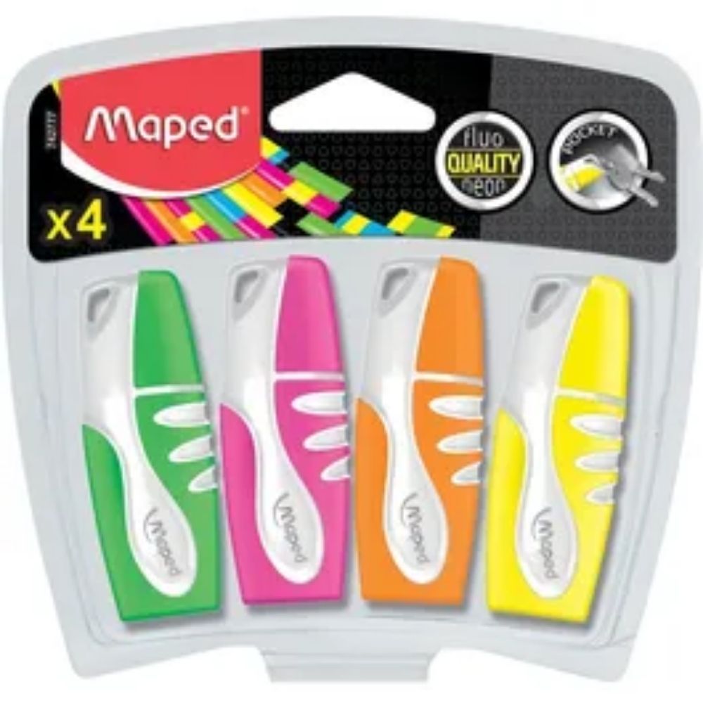 Surligneurs Fluo Peps Maped 4 unités