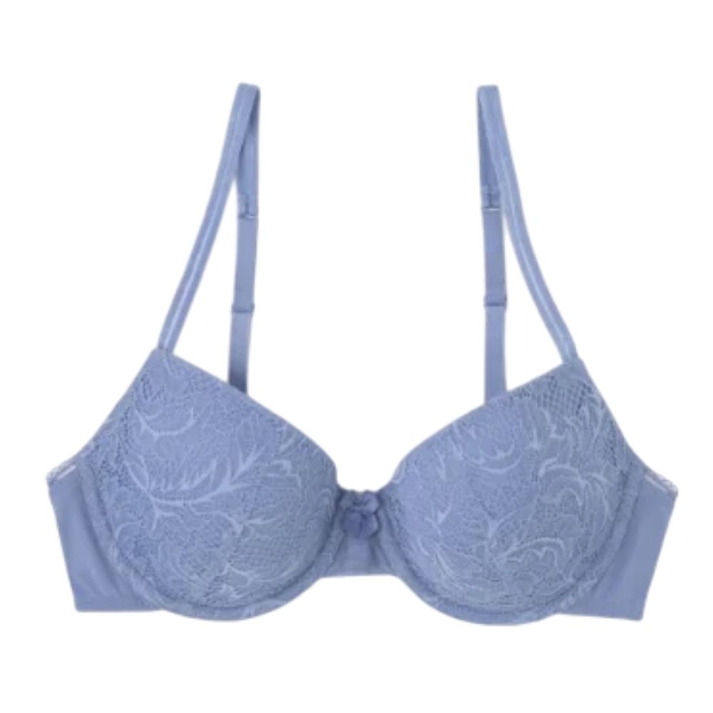[727543] Soutien-Gorge Ampliforme Armatures Coque Bleu