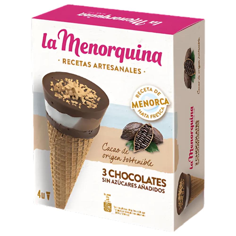 Cônes au Chocolat La Menorquina 4x65ml