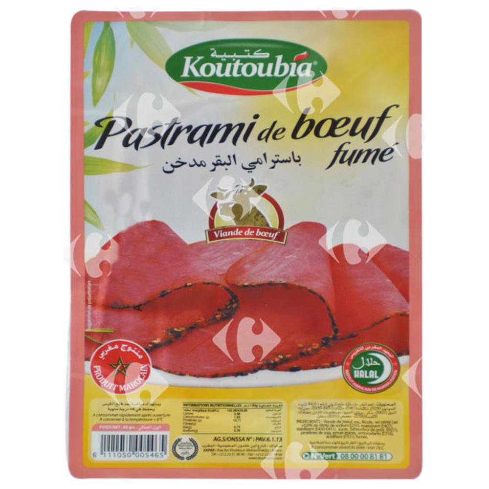 [74256] Pastrami de Dinde Fumé - Charcuterie - Koutoubia 80g.
