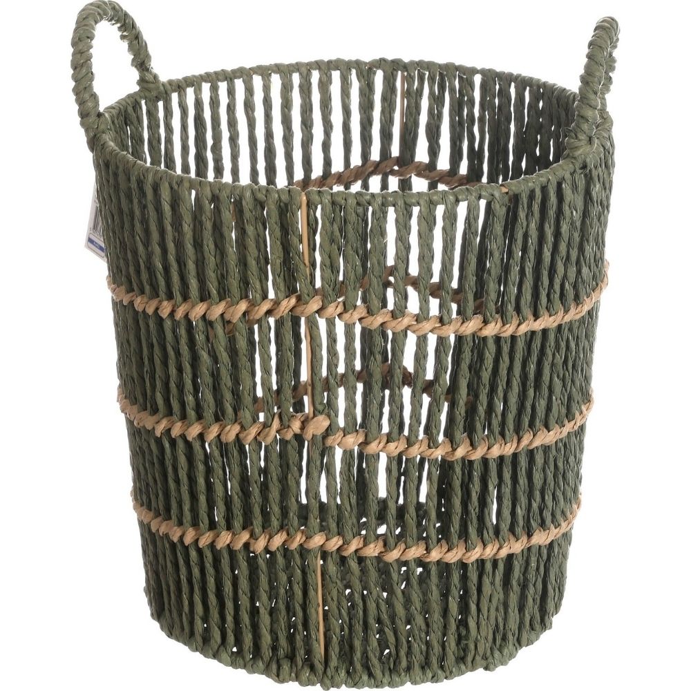 Panier Rond Haut Ouvert Vert Kasa 25x25cm