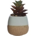 Pot Blanc Beige Plante Artificielle Kasa 9x6cm