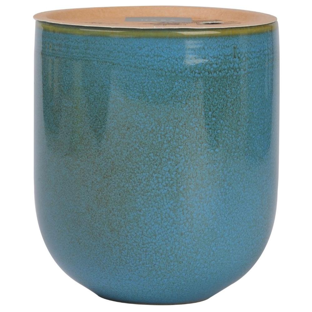 [716316] Bougie Tasse Céramique Bleu Cedar Wood Kasa 9 cm