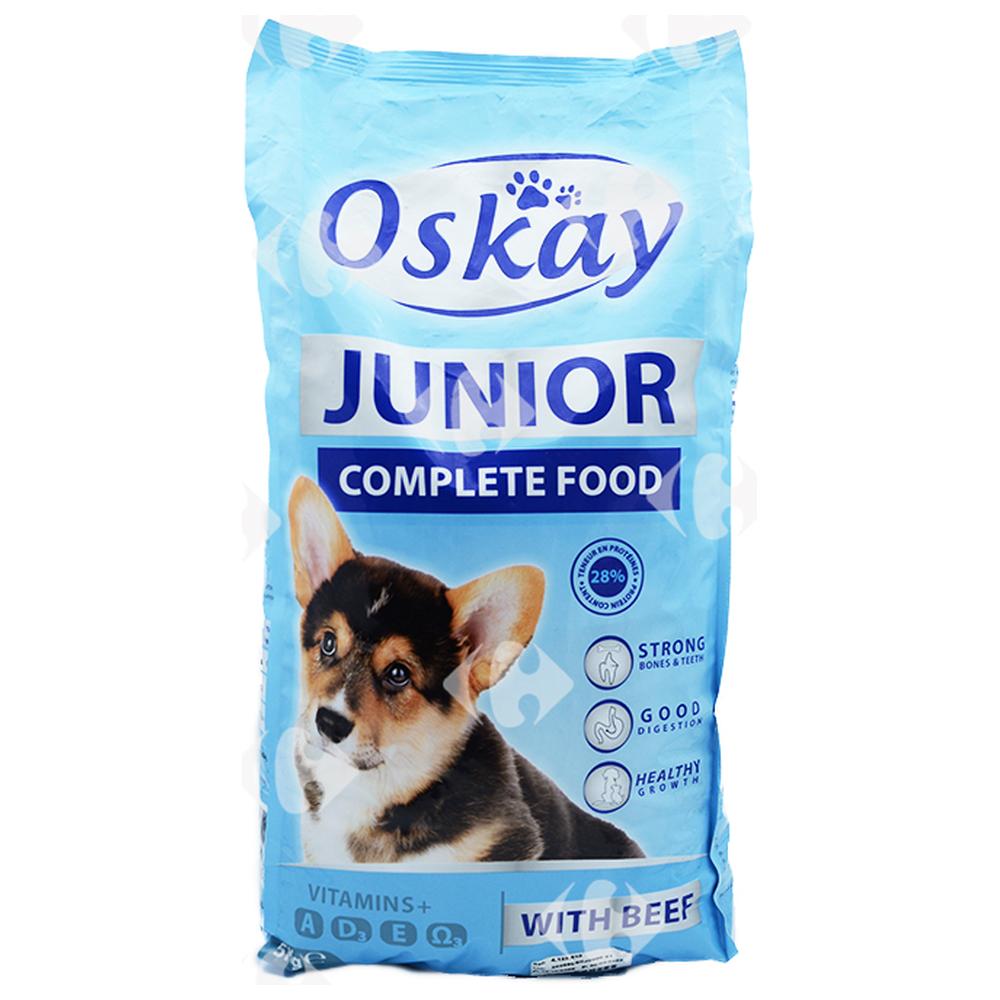 [657580] Croquettes au Bœuf pour Chiens Junior Oskay 5kg