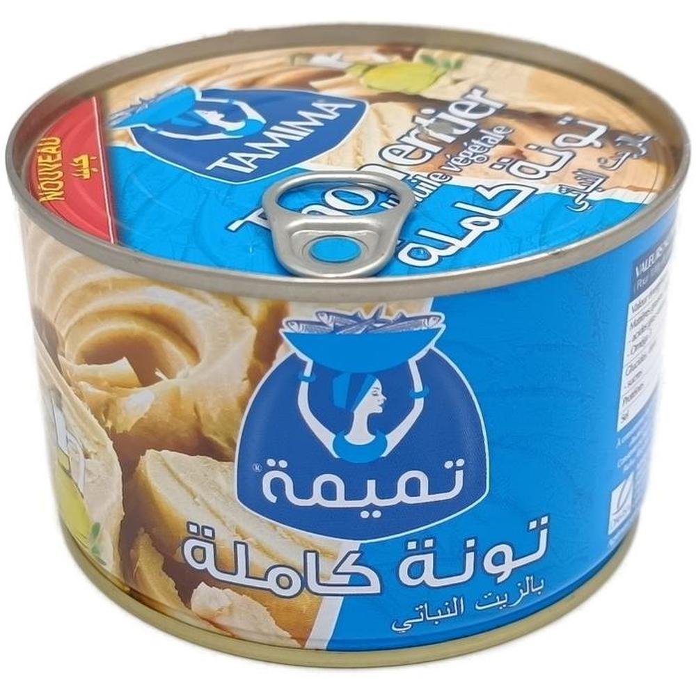 Thon Entier à l'Huile de Tournesol Tamima 400g.