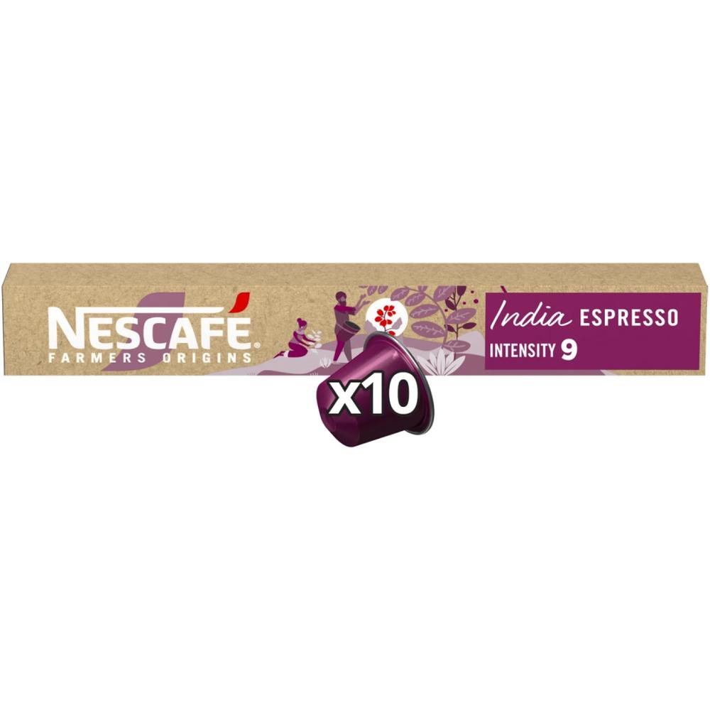 Capsules de Café India Espresso Intensité 9 Nescafé 10 unités