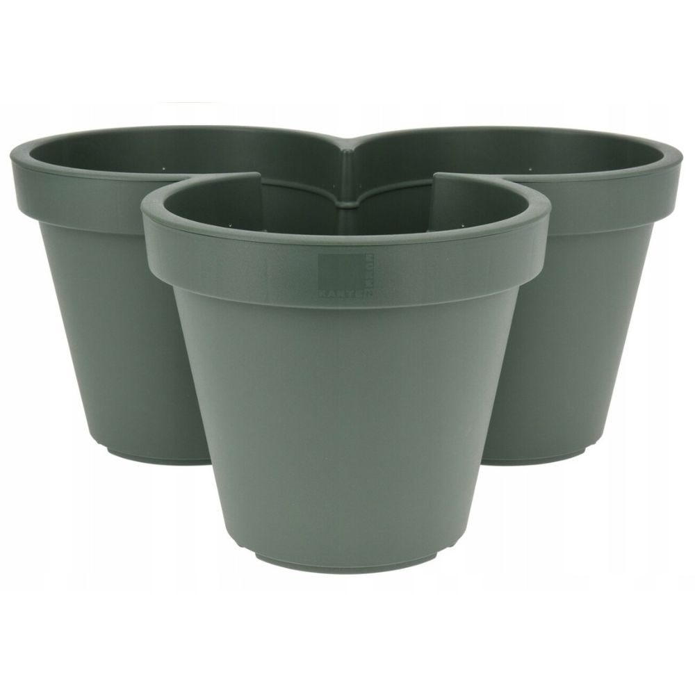 [679807] Pot Rond Vert Foncé Empilable 44 cm