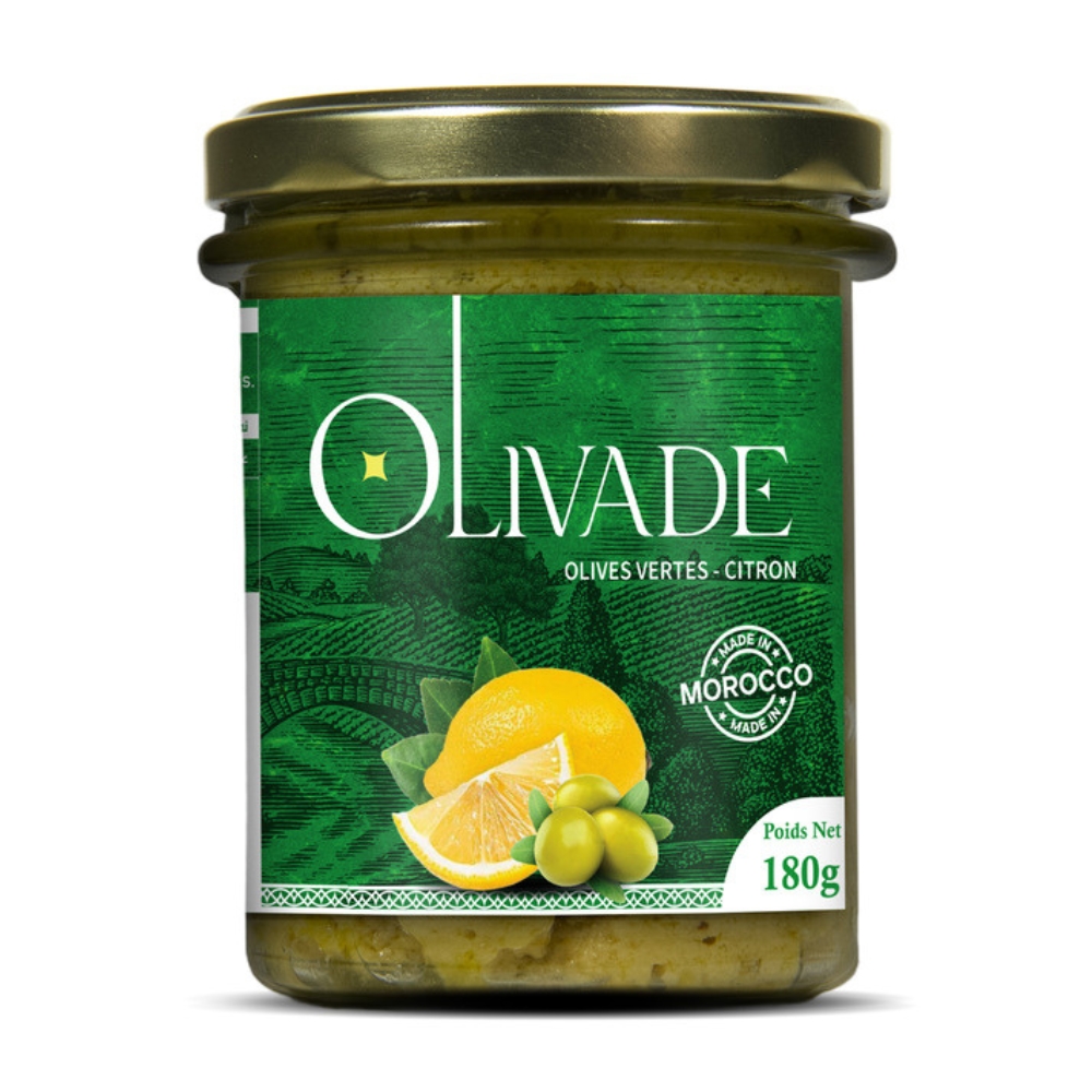 [718054] L’Acidulée Tapenade Olive Verte Citron Origan 180g