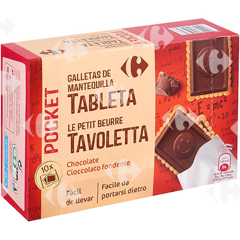 [531091] Petit Beurre Chocolat Noir Pocket Carrefour 250g