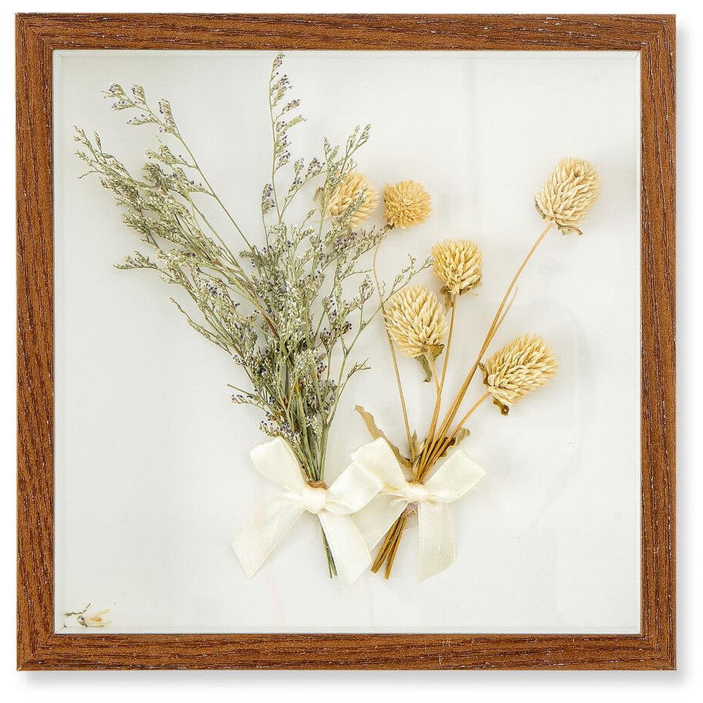 Cadre Décoratif avec Fleurs Séchées Kasa 20x20cm