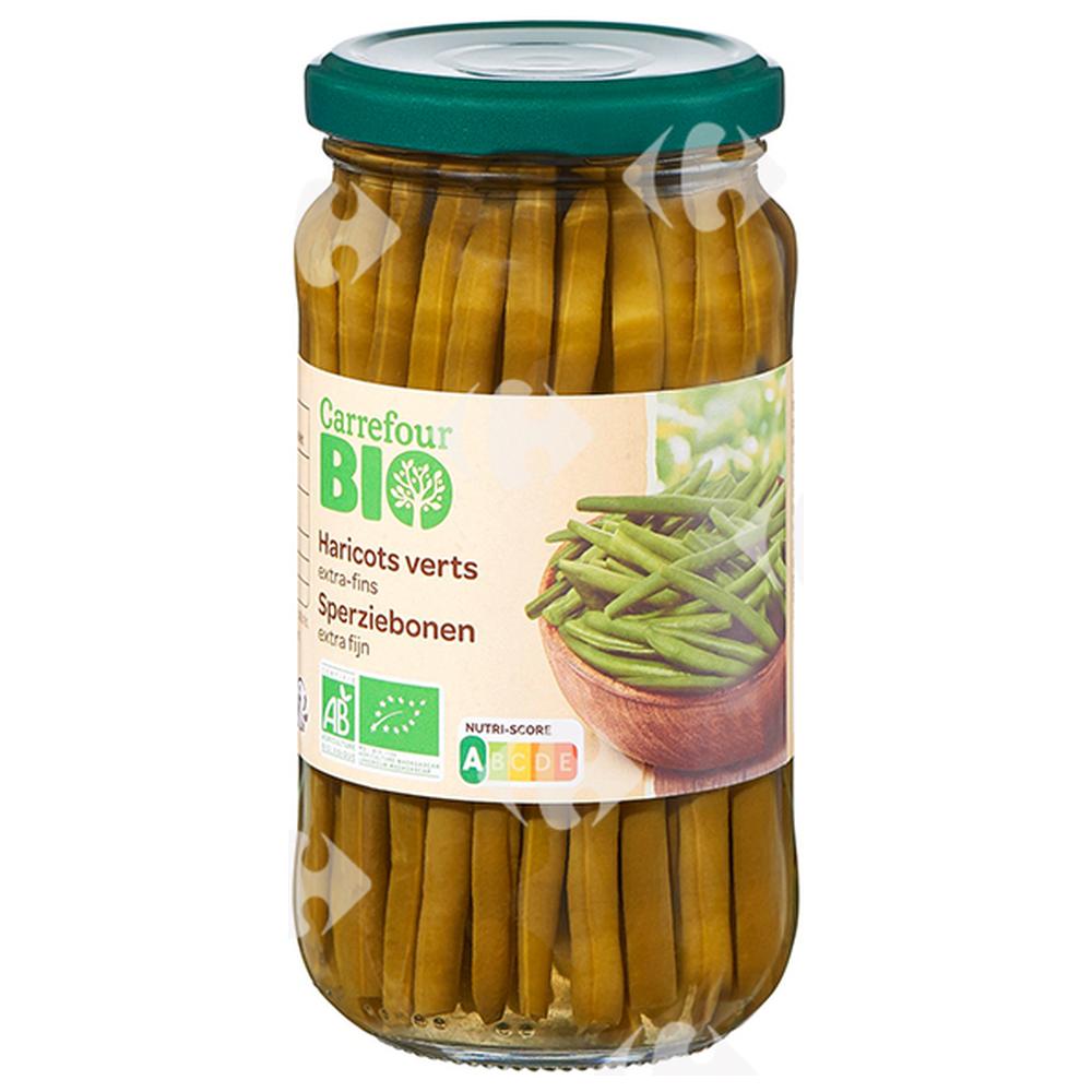 [644134] Haricots Verts Bio Extra Fins Carrefour Bio 180g.
