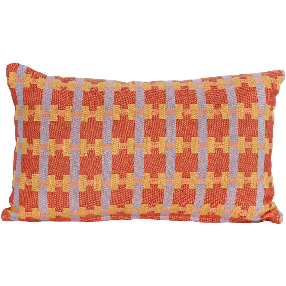 [710594] Coussin Jackard Orange 30x50cm