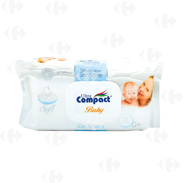 Lingettes Bébé UltraCompact 72 unités