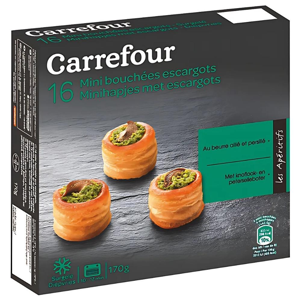 [376841] Mini Feuilletés Escargots Carrefour 16 pièces 170g