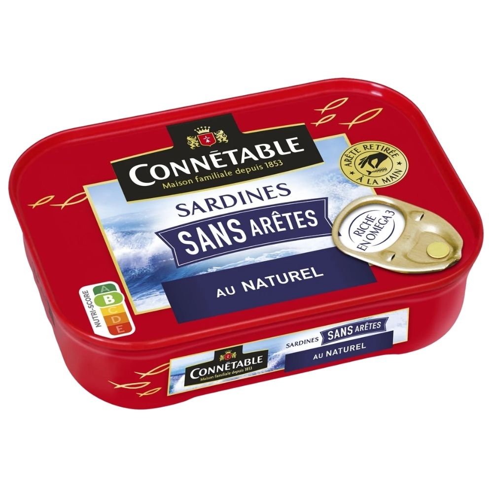 Sardine sans Arêtes au Naturel Connétable 140g.