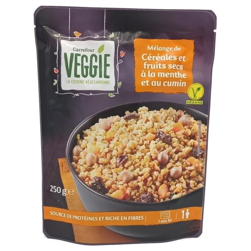 [656541] Céréales Fruits Secs Menthe Cumin Carrefour Veggie 250g.