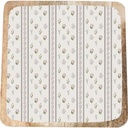 Planche Carrée en Bois Motif Fleurs Kasa 30x30cm