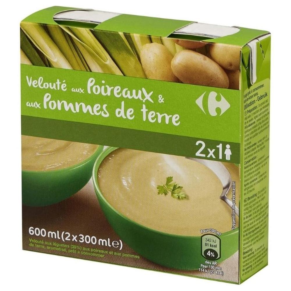 [415091] Velouté aux Poireaux et Pommes de Terre Carrefour 2x30cl.