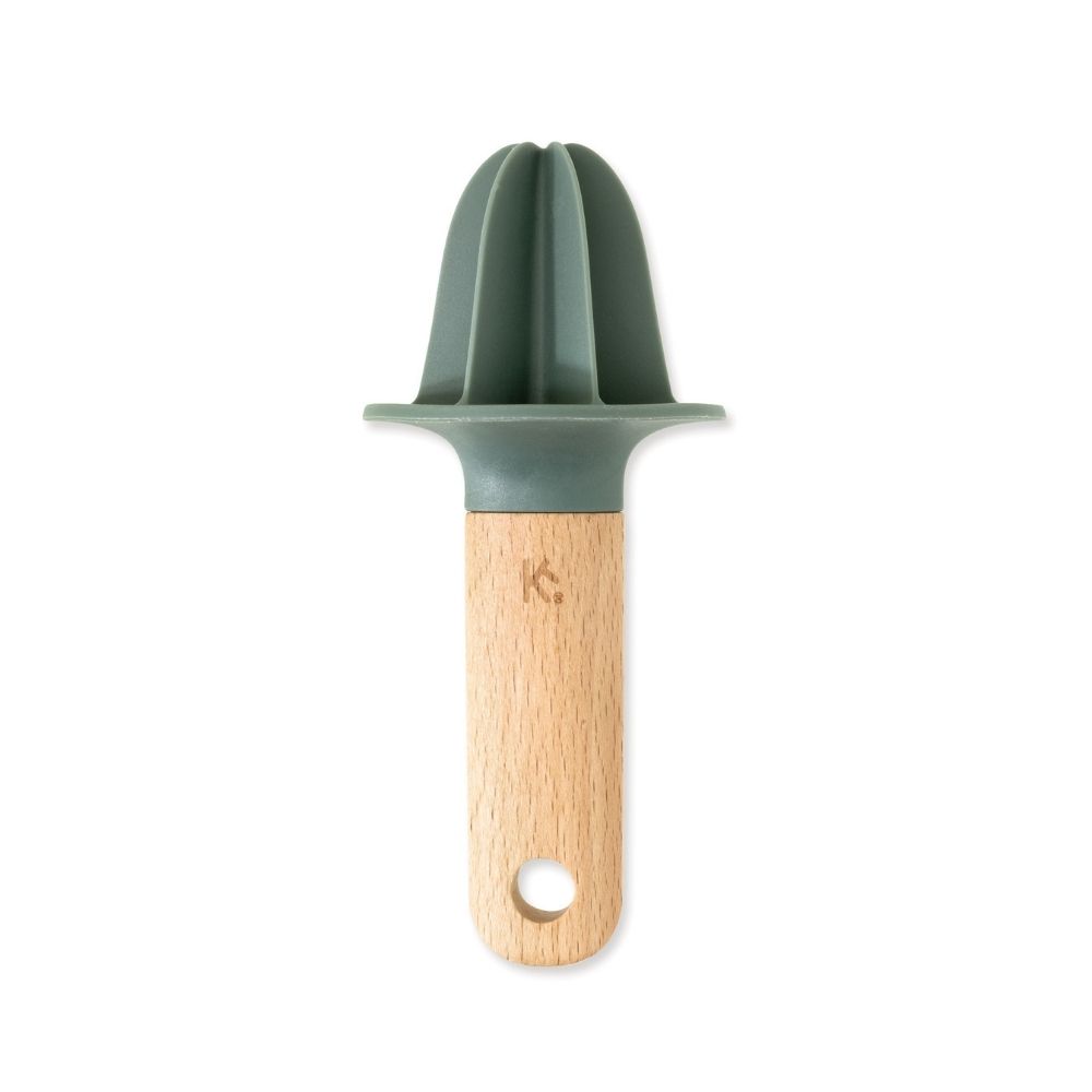[731971] Presse-Agrume Vert Manche Bois 4MA Cuisine Kasa 15cm