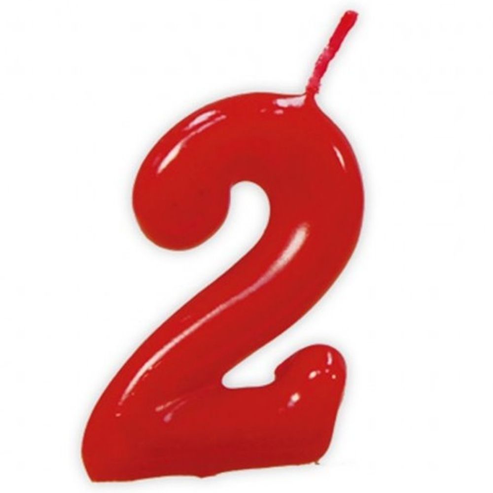 [574505] Bougie d'Anniversaire Rouge Numéro 2